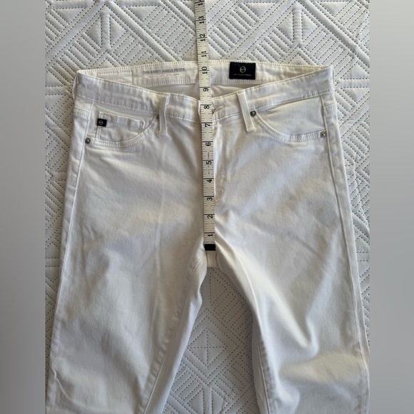 AG Abbey Ankle White Crop Petite Mid-Rise Super Skinny Ankle Jeans Size 26P - Picture 7 of 13